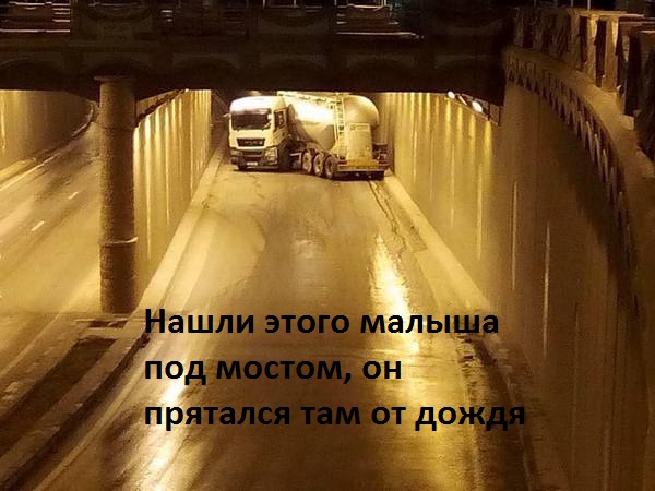 Картинки с надписями Прятался под мостом