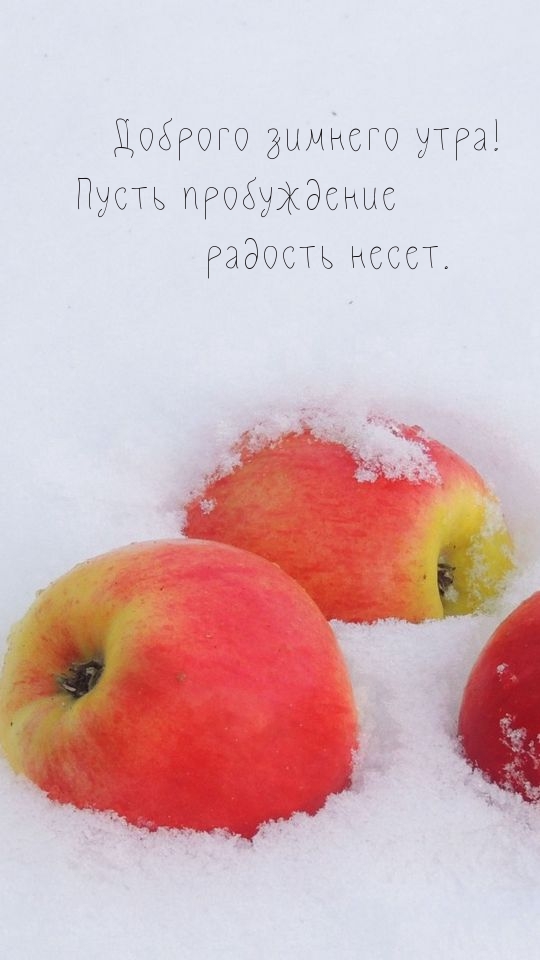 Картинка с надписью: Доброго зимнего утра! Радости!
