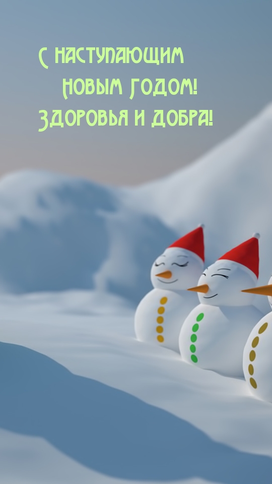 Здоровья и добра! С наступающим !.