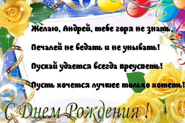 С Днем Рождения, Андрей.