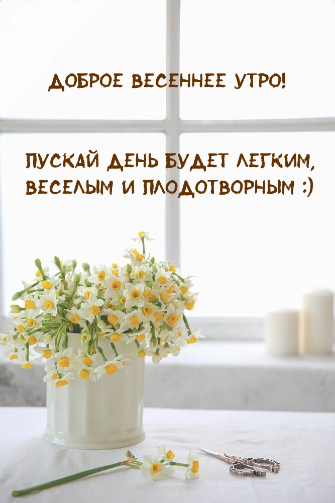 Картинка с надписью: Пускай день будет легким, веселым и плодотворным :)