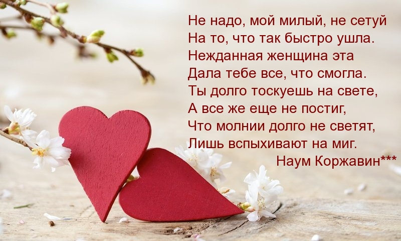 Не надо, мой милый, не сетуй на то, что так быстро ушла.