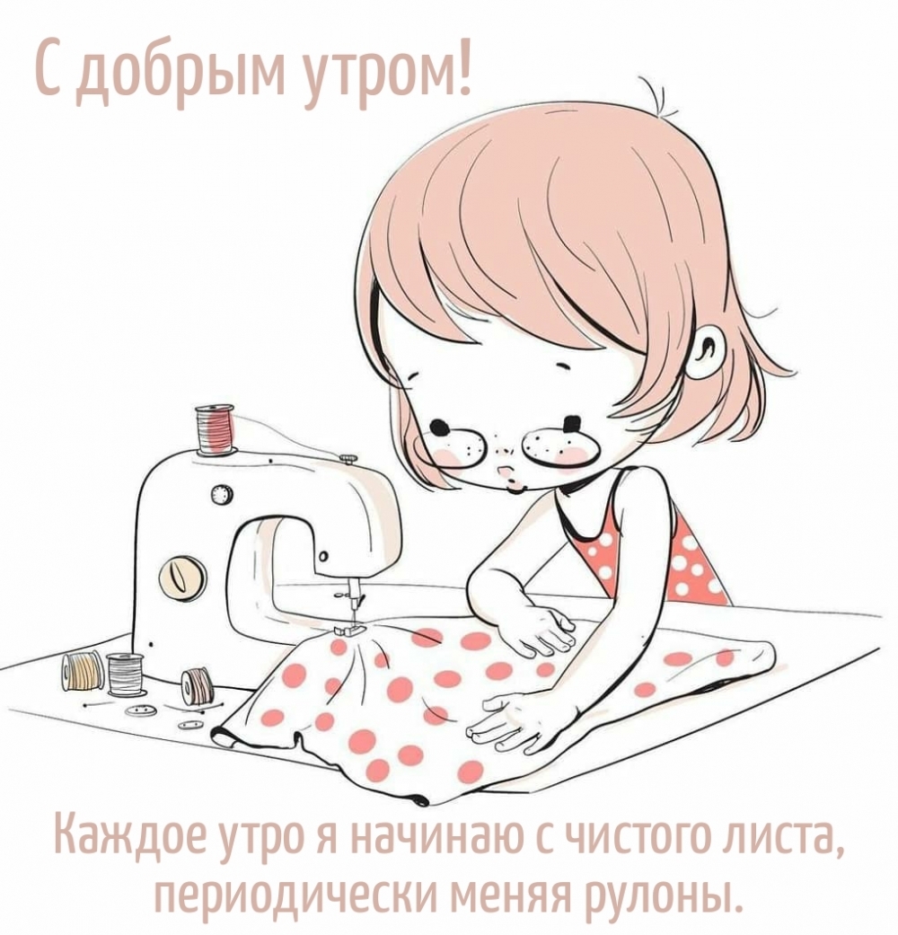 Каждое утро я начинаю с чистого листа, периодически меняя рулоны.