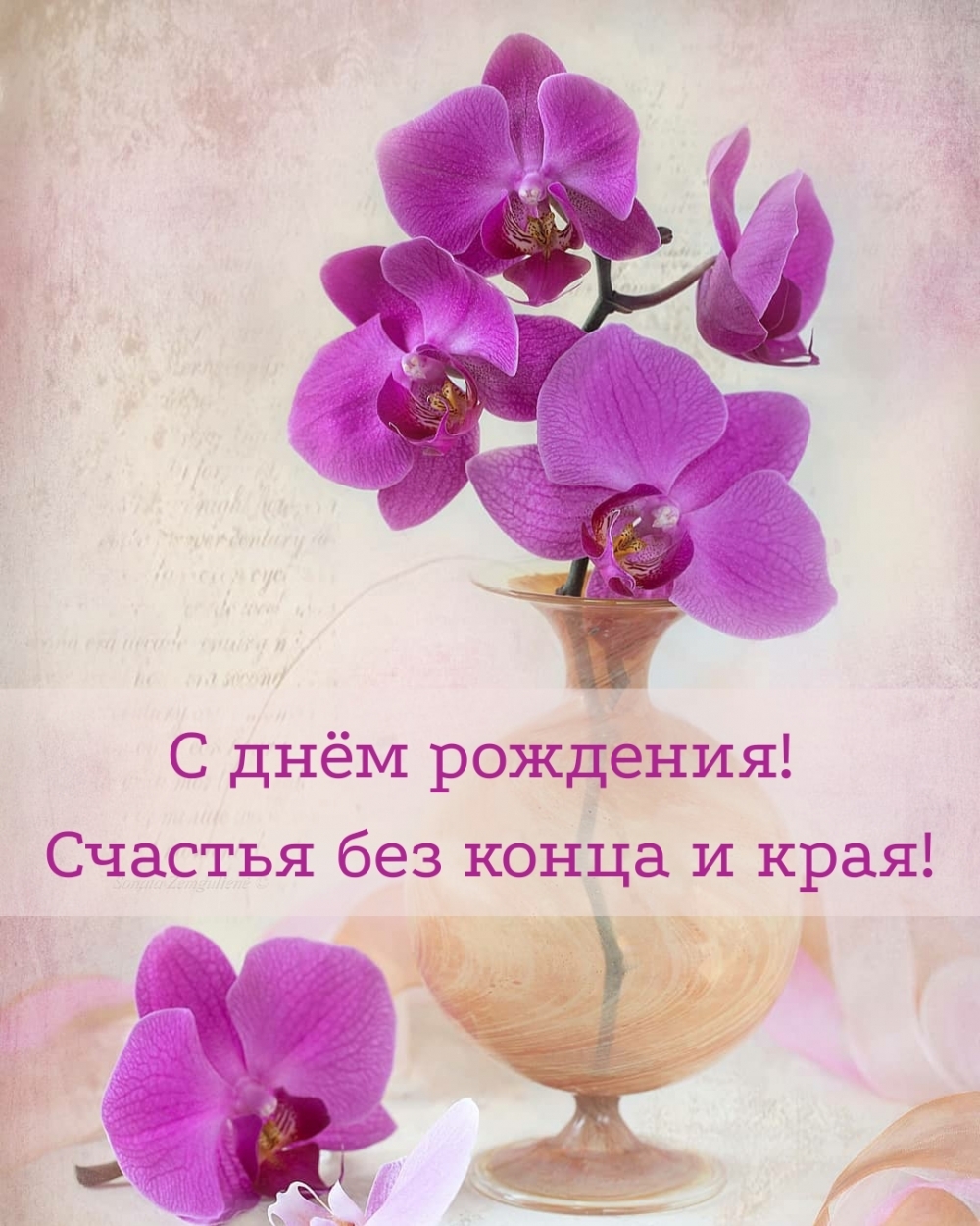 С днём рождения! Счастья без конца и края!