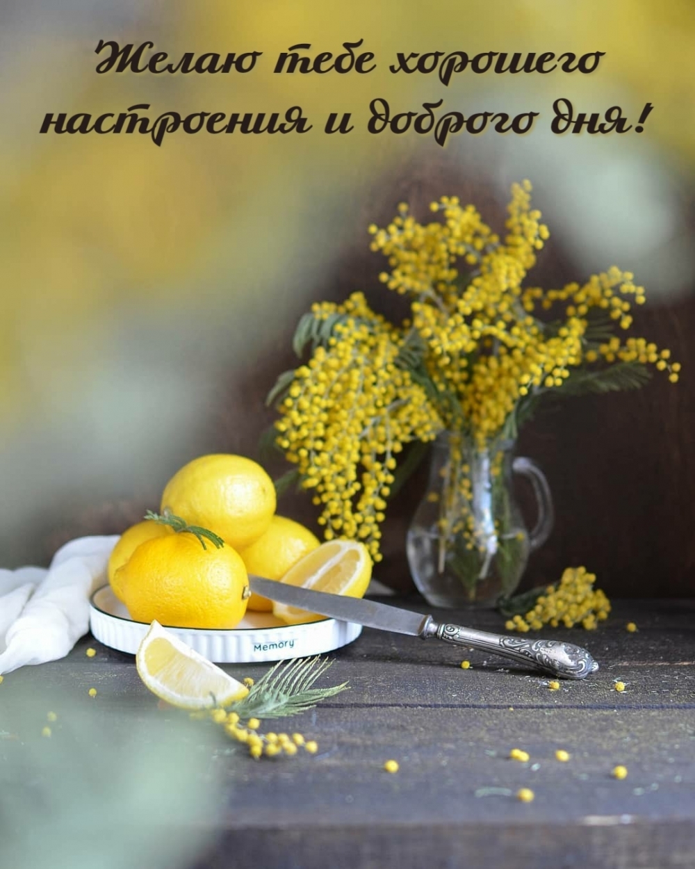 Желаю тебе хорошего настроения и доброго дня!