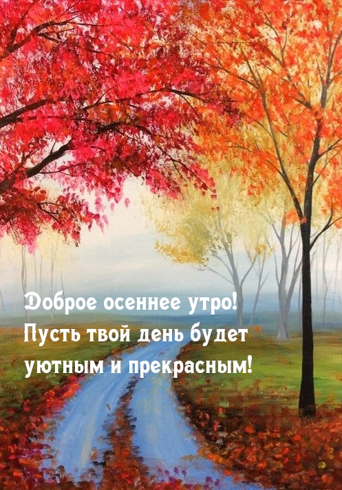 Доброе осеннее утро! Пусть твой день будет уютным и прекрасным!.