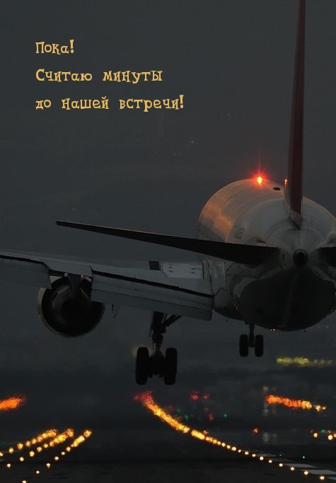 Пока! Считаю минуты до нашей встречи!.