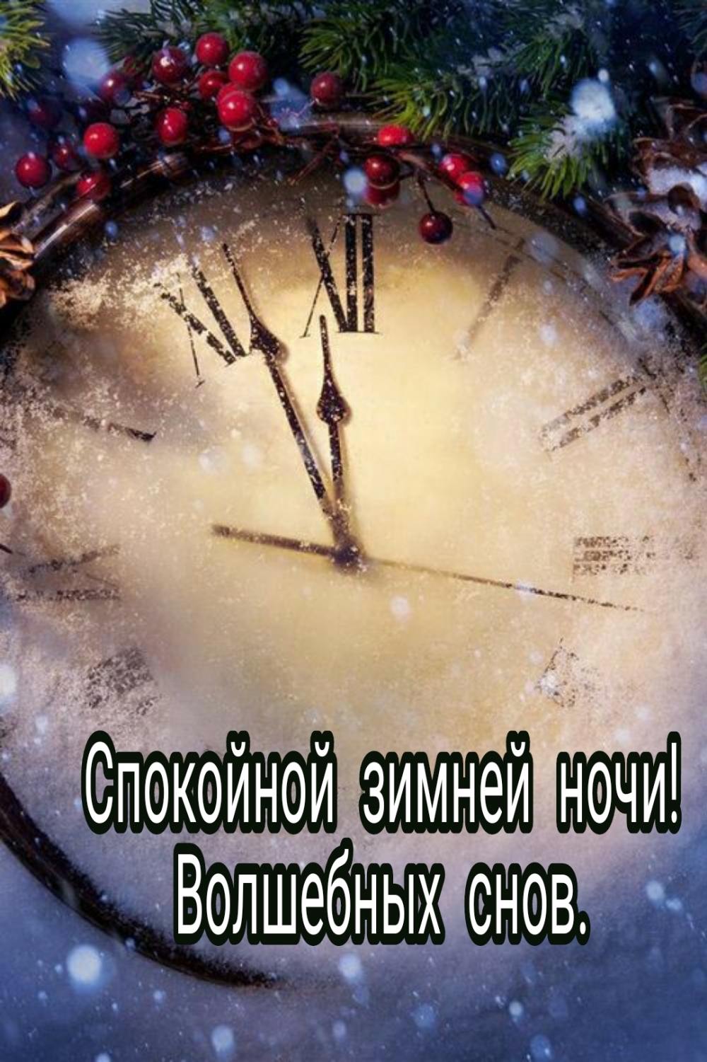 Спокойной зимней ночи! Волшебных снов.