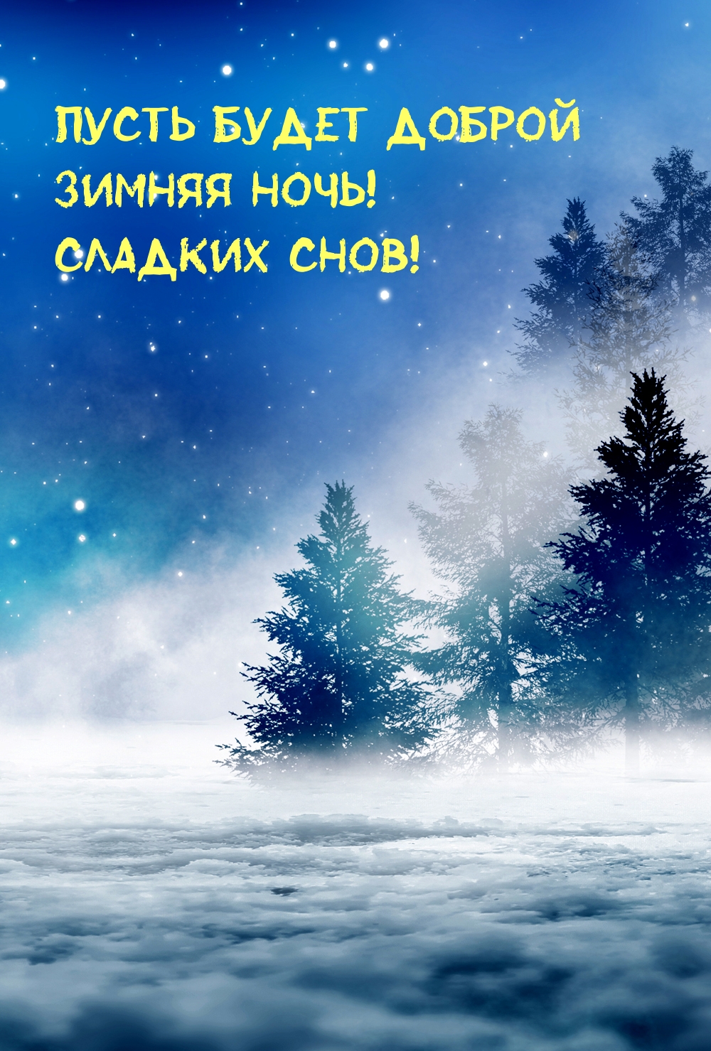 Пусть будет доброй зимняя ночь! Сладких снов!