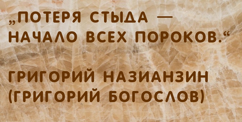 Потеря стыда — начало всех пороков.
