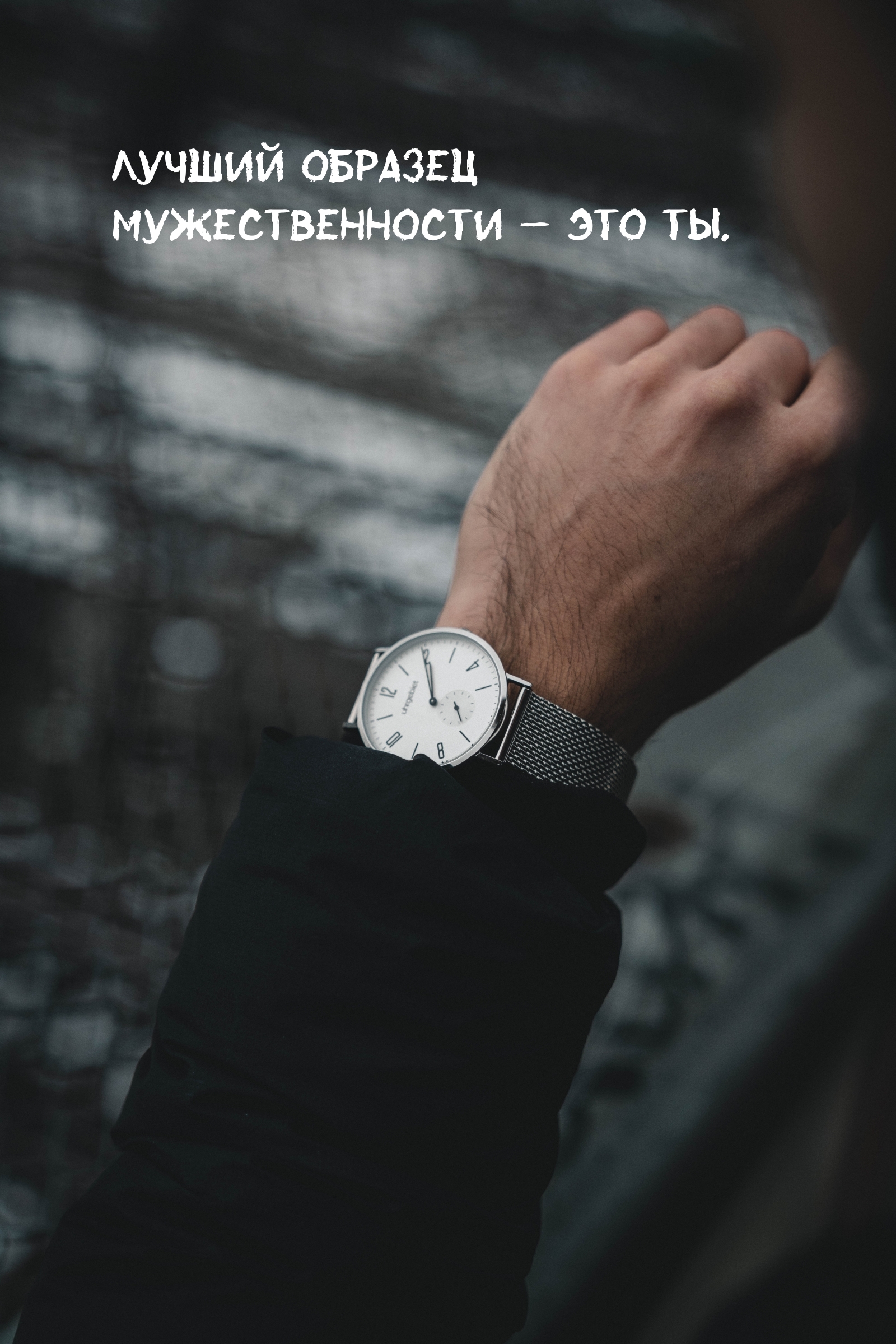Лучший образец мужественности — это ты.