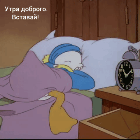 Утра доброго. Вставай..
