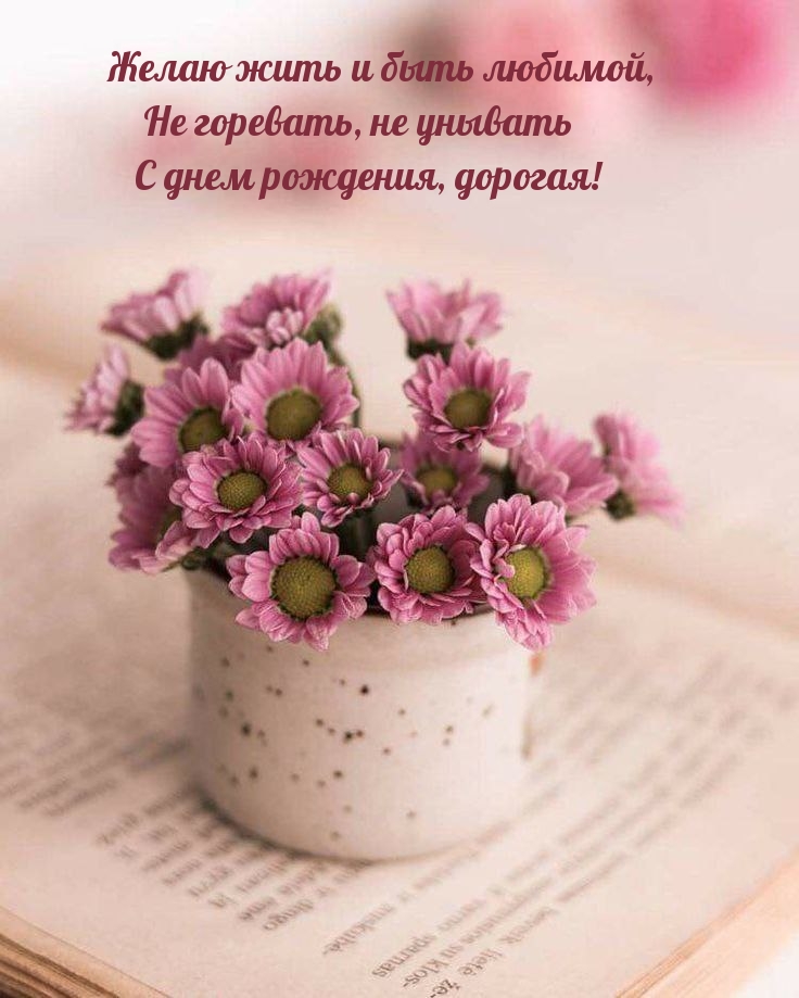 С днем рождения, дорогая! Желаю жить и быть любимой
