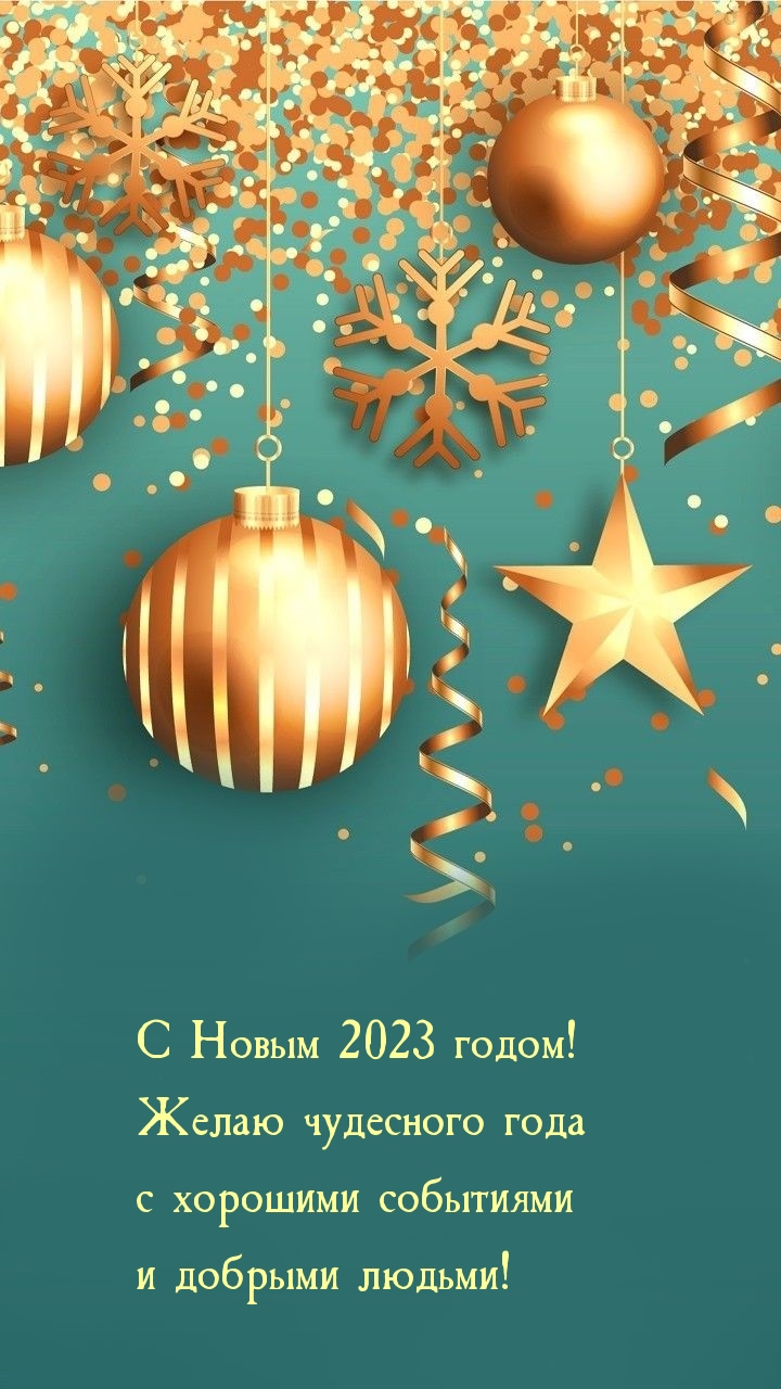 С Новым 2023 годом! Желаю чудесного года .