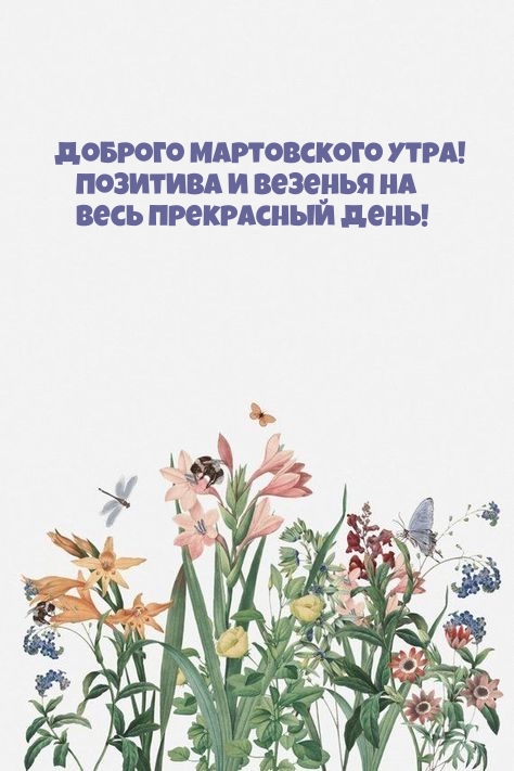 Доброго мартовского утра! Позитива и везенья.