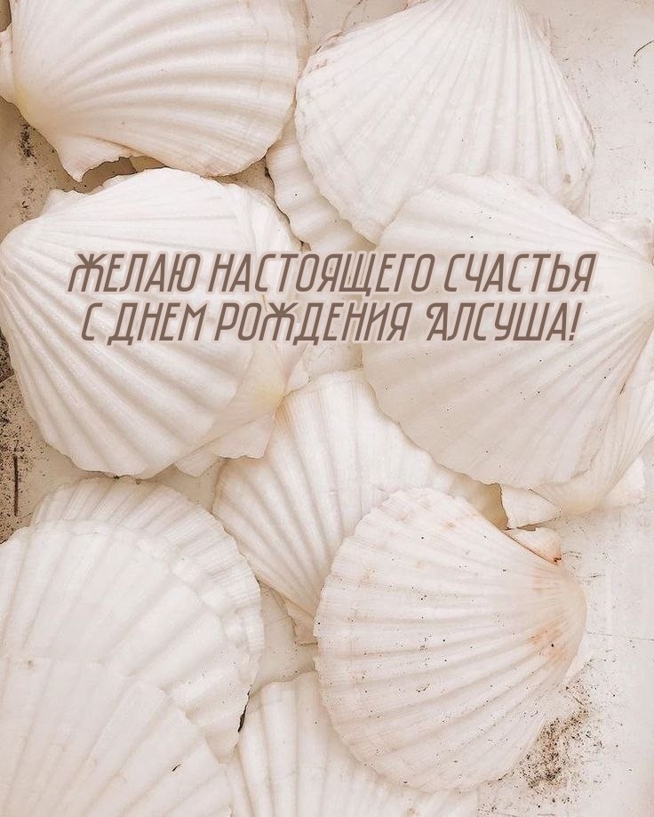 Желаю настоящего счастья С днем рождения Алсуша!