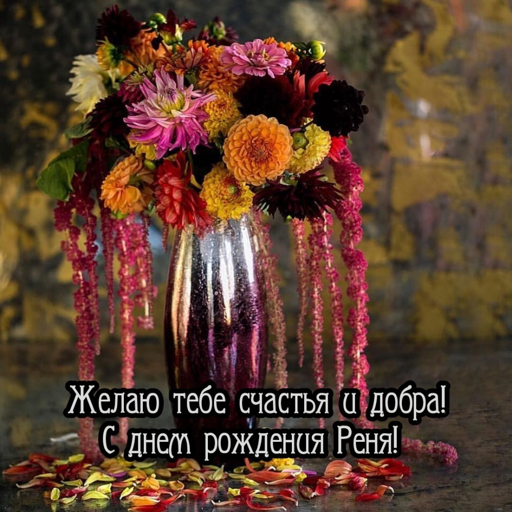 Желаю тебе счастья и добра! С днем рождения Реня! 