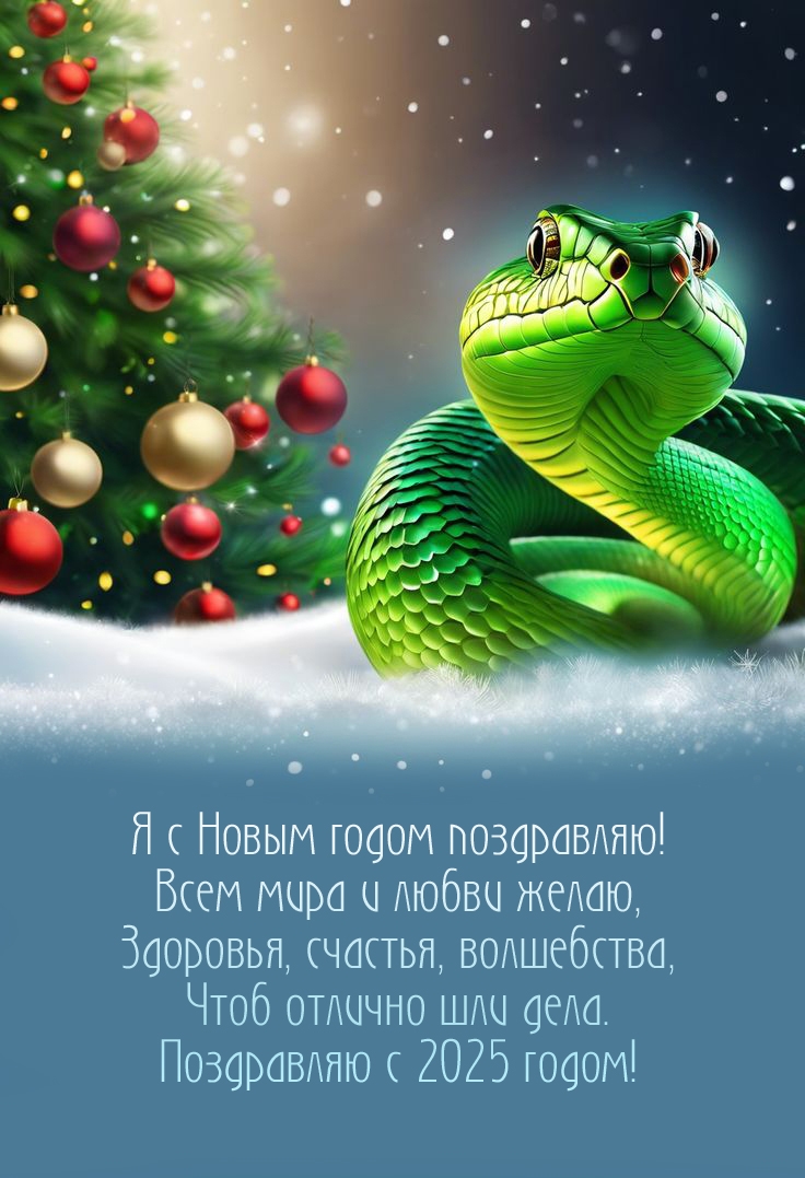 Я с Новым годом 2025 поздравляю! Всем мира и любви желаю