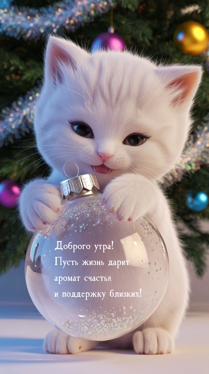 Картинка с надписью: Доброго утра! Пусть жизнь дарит аромат счастья и поддержку близких!