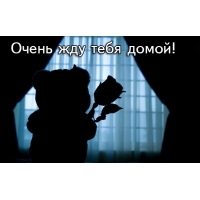 Очень жду тебя домой!