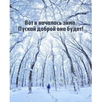 Вот и началась зима. Пускай доброй она будет!