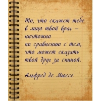 То, что скажет тебе в лицо твой враг — ничтожно