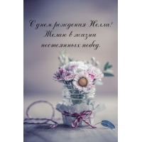 С днем рождения Нелли! Желаю в жизни постоянных побед.