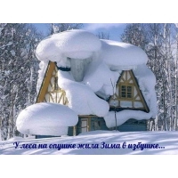 У леса на опушке жила Зима в избушке...
